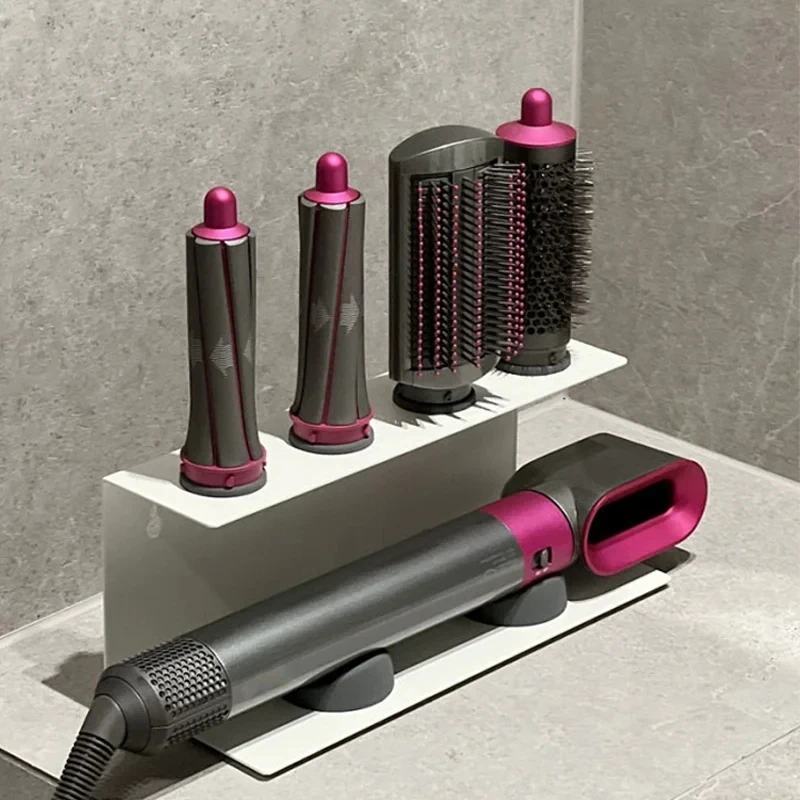 Suporte de Armazenamento para Secador de Cabelo Sem Perfurações, Organizador de Acessórios para Secador de Cabelo para Banheiro, Suporte para Chapinha e Modelador de Cabelo