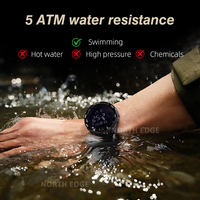 NORTH EDGE 2025 TERRAX Men's Digital Watch Sports Super Light Outdoor Watches Stopwatch Countdown Light Watch Men Waterproof 50M
