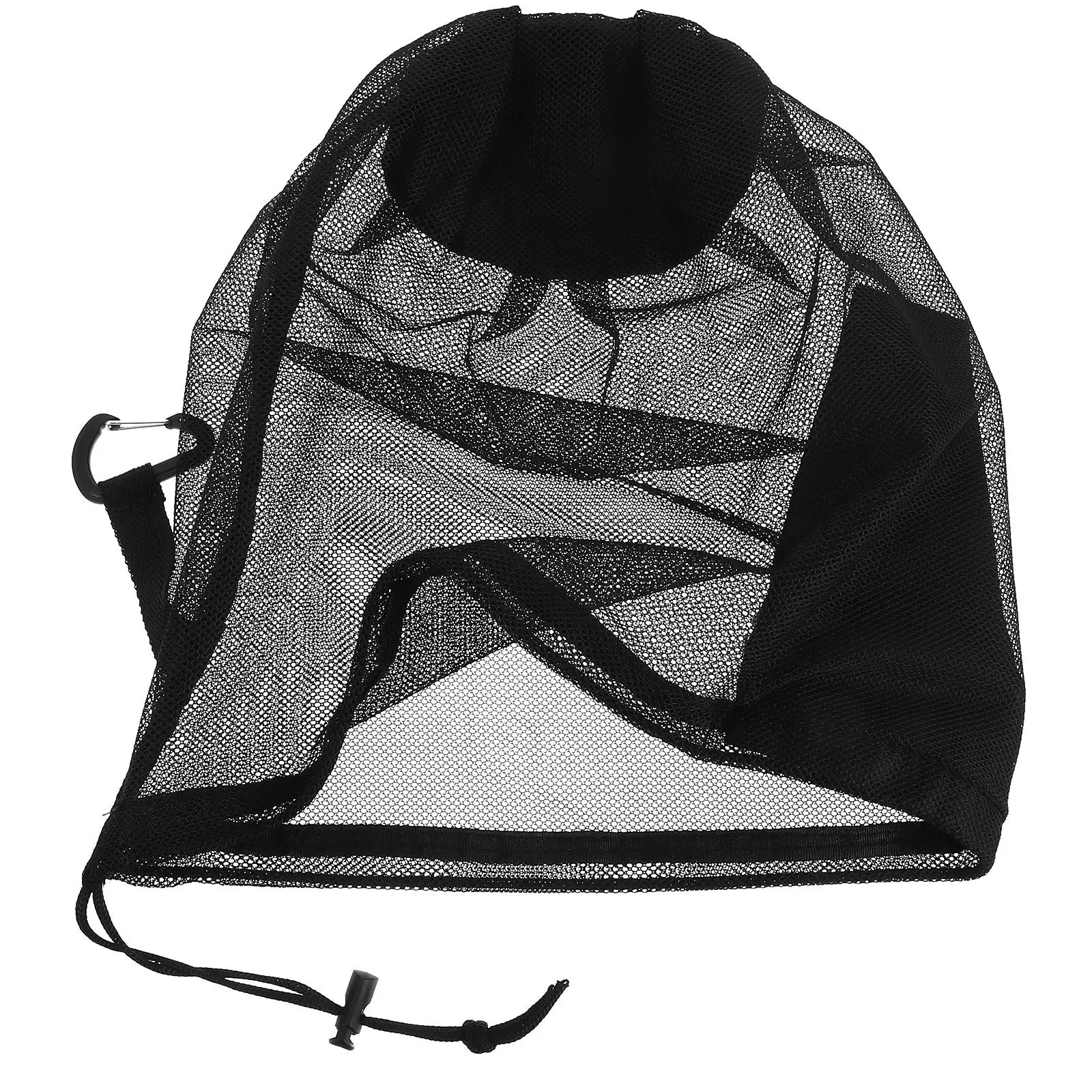 

Single Ball Bag Zipper Pocket Drawstring Hanging Hook Versatile Sports Basketball Soccer Football Volleyball Mesh Storage Bag