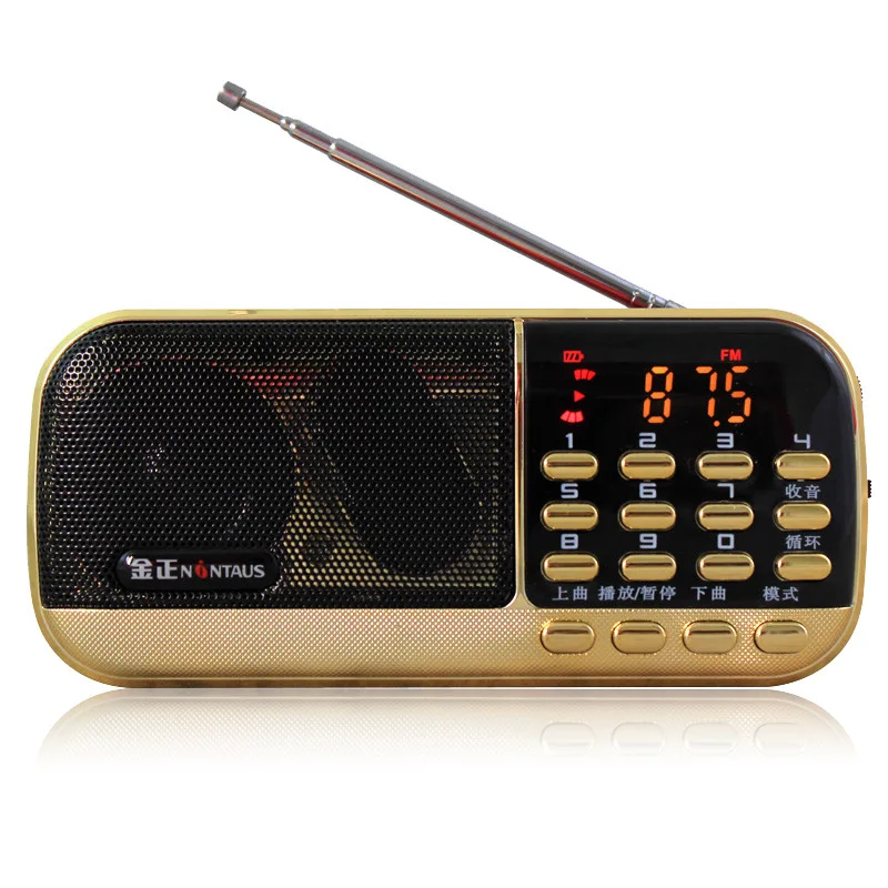 

B836 USB Music Mini Sound TF Card Speaker Dual 18650 Battery Player Hand Held FM Radio