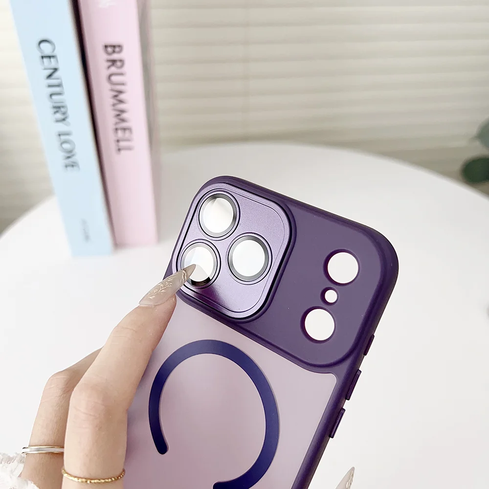 

Magsafe Luxury Magnetic Wireless Charging Case For iPhone 17 Pro Max 17Pro 17ProMax Hybrid Matte PC Hard Cover Transparent Shell