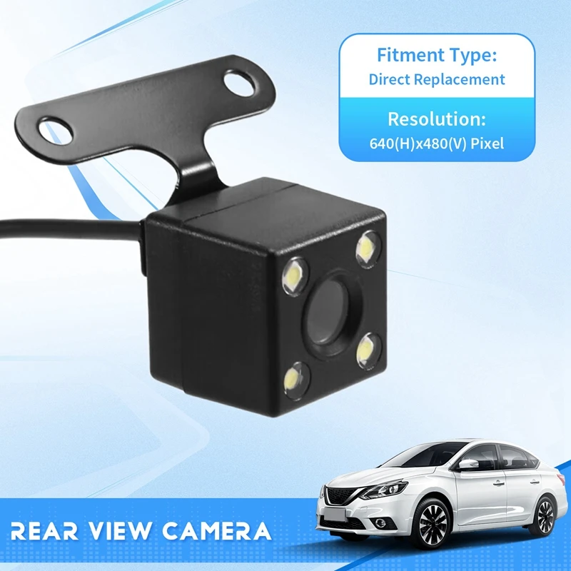 1Pcs 5 Pin Car Rear View Camera Reverse 170 Degree Wide Angle Recording Parking Waterproof Night Vision Video Camera-AT35