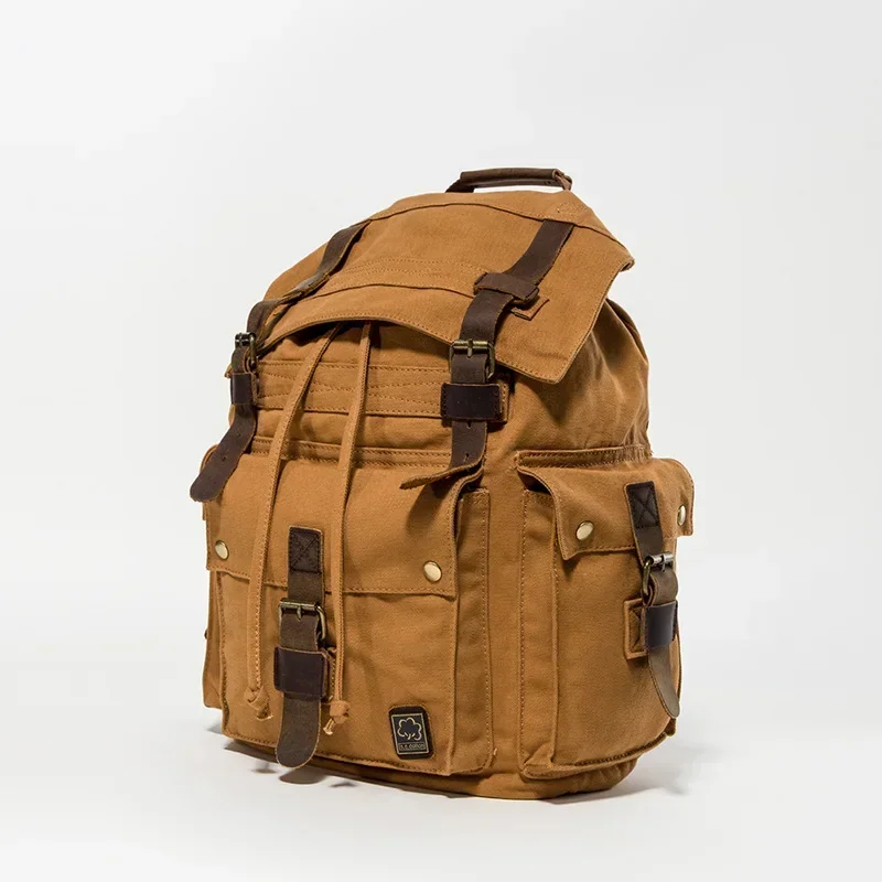 Vintage Canvas Travelling Backpack Men Ladies School Backpack Men's Travelling Bag Large Canvas Backpack Large Bags