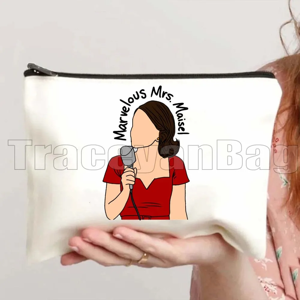 The Marvelous Mrs Maisel Cute Fan Gifts Canvas Cosmetic Makeup Toilet Bag Pencil Case Pouch Key Coin Purse Storage Cotton Bags