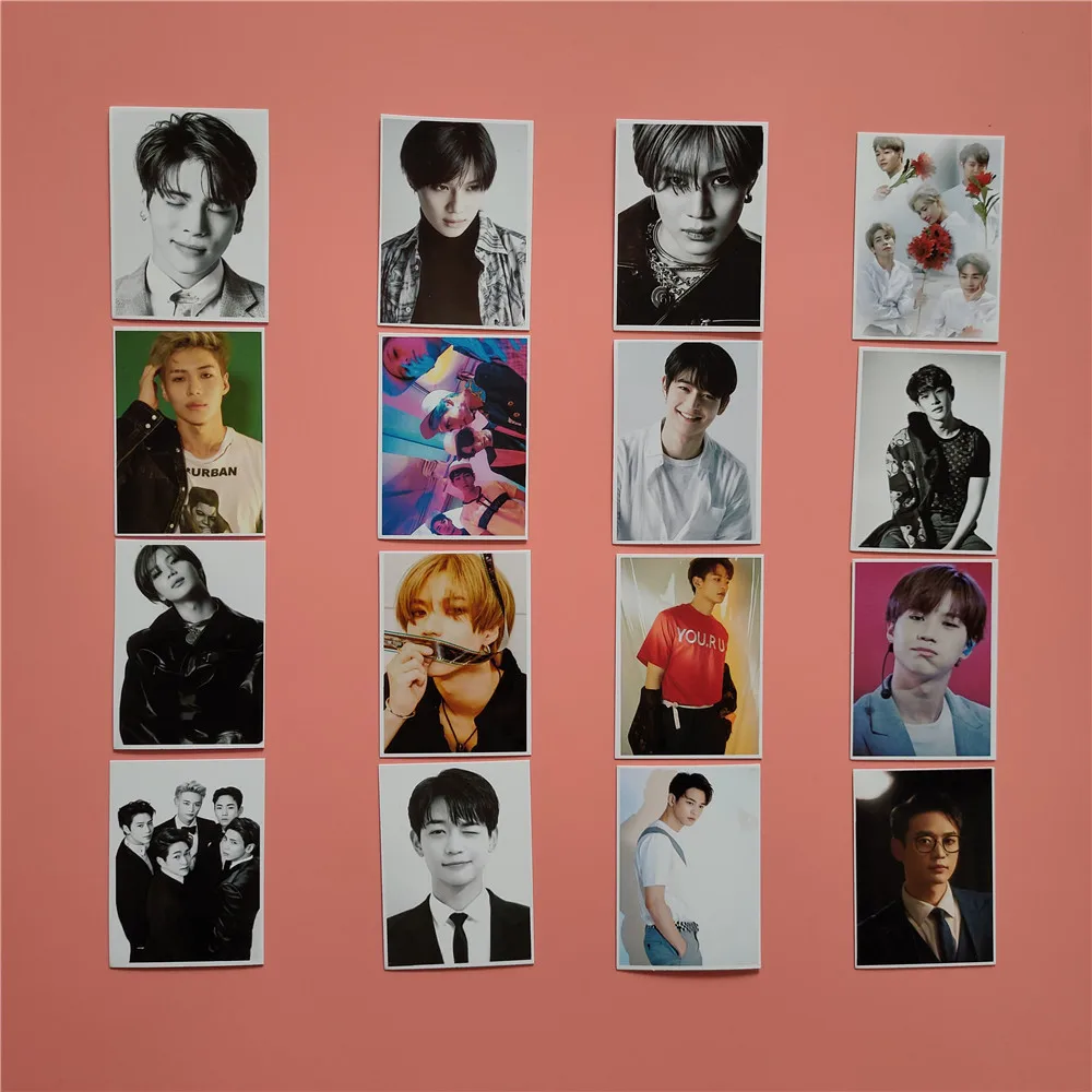 16Pcs/Set KPOP SHINee Don\'t Call Me Album Lomo Cards Taemin Jonghyun Minho Onew Key Fashion Photocards Postcards Fans Collection