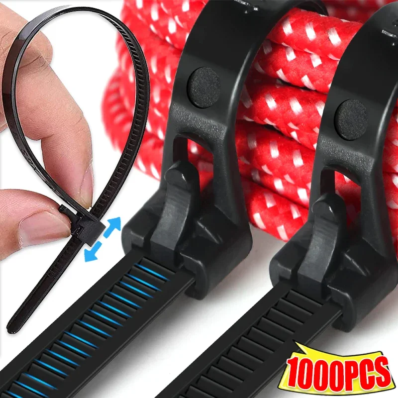 الجملة النايلون البلاستيك البريدي التعادل الإفراج حزام التفاف المشبك قابلة لإعادة الاستخدام كابل البريدي العلاقات لحديقة النبات آمنة الكرمة مكتب المنزل