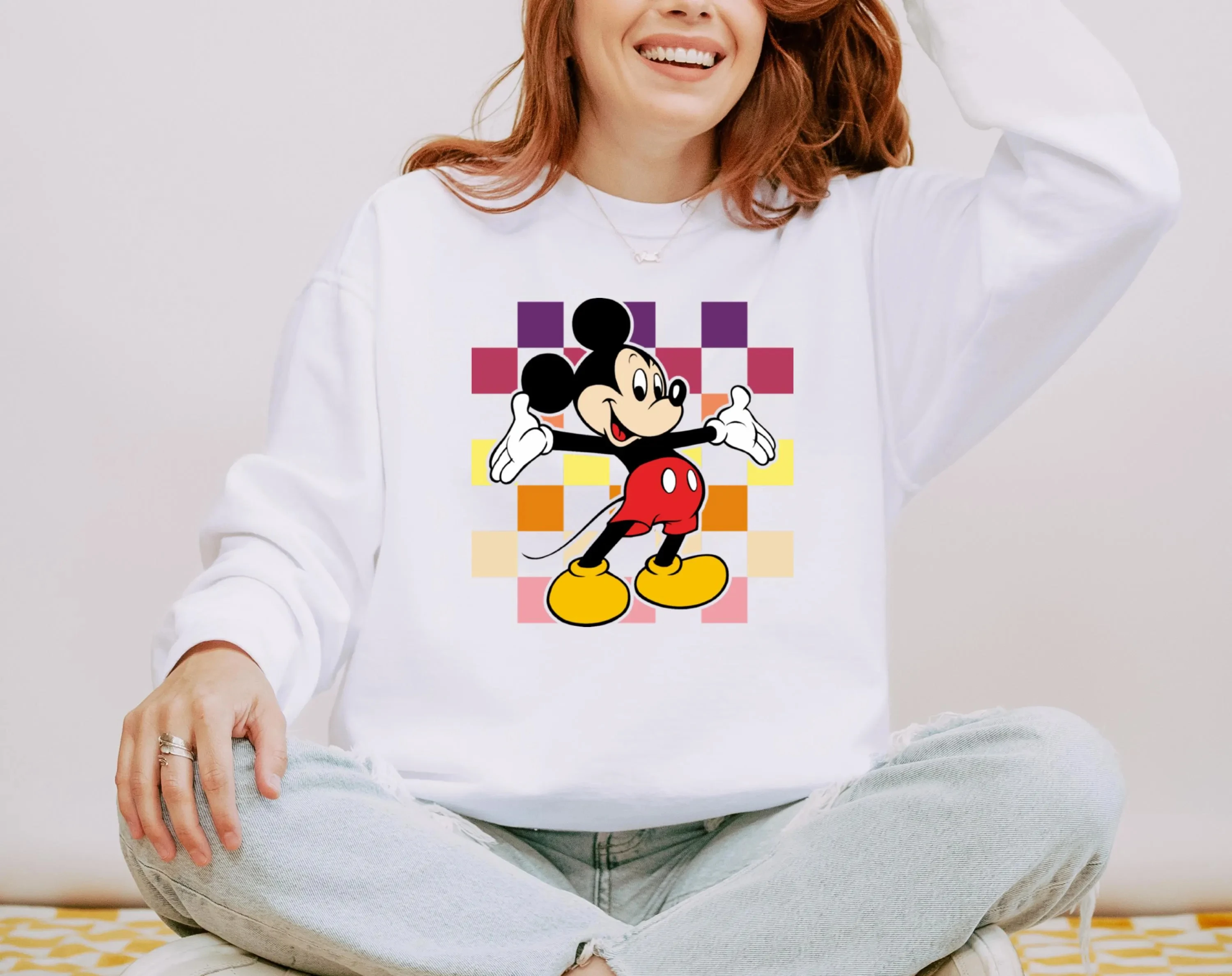 Disney Dames Mickey Mouse Serie Paar Sweatshirt Heren Katoenen Hoodies Trui Herfst Winter Fleece Oversized Tops Jassen