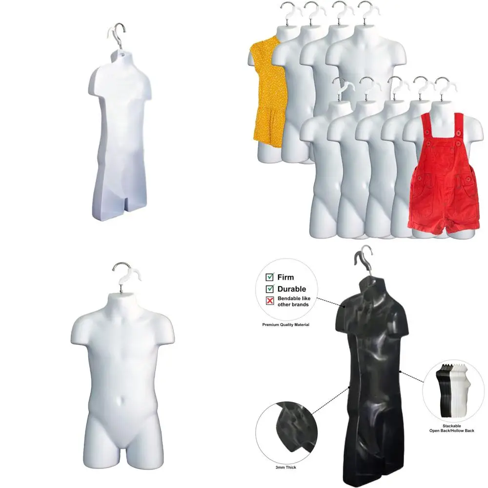 

Складные белые детские демонстрационные стойки с полой спинкой, размеры 5T-7, с крючками для футболок, для использования на прилавке, идеально подходят для выставок