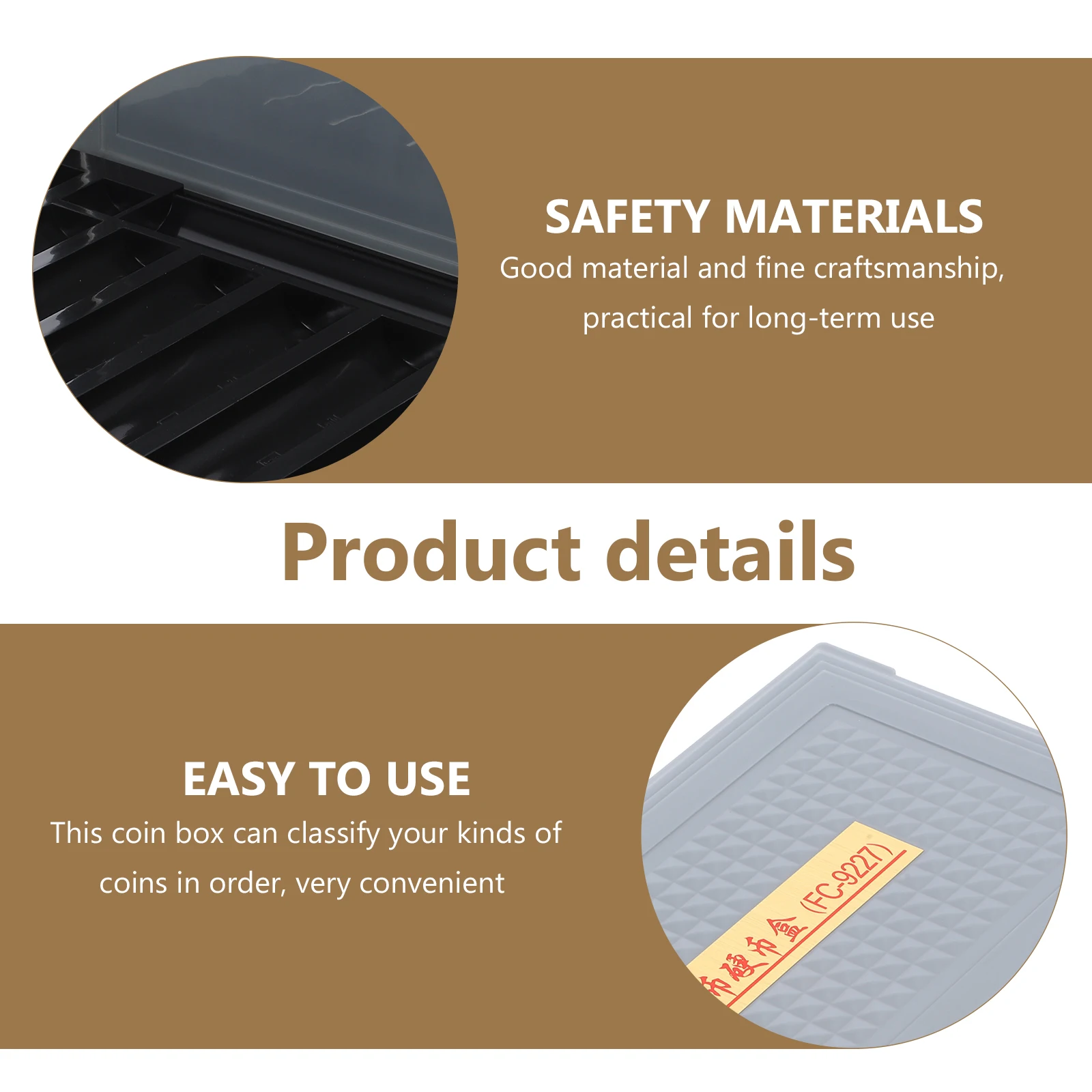 Multi-Grid Box Supermarket Household Storage Plastic Container Daily Use Sturdy Case Reusable Bank Accessory