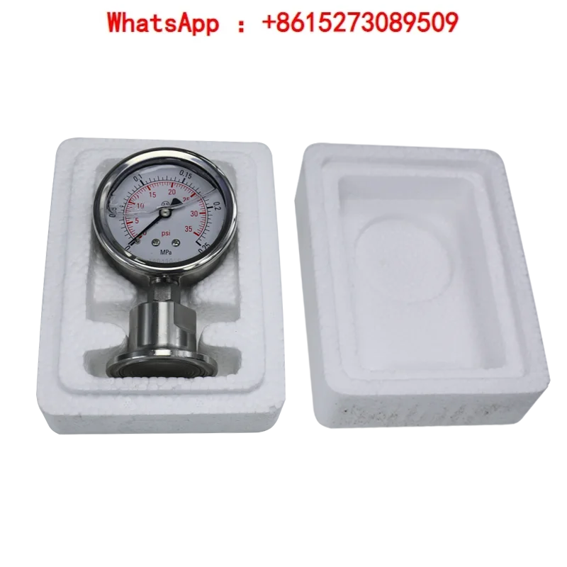 Pressure gauge YTP60BF stainless steel shockproof diaphragm chuck 50.5 food clamp type