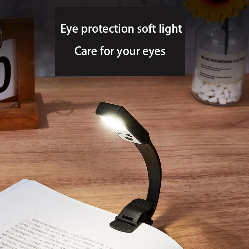 

Mini Lamp to Read Book Eye Protection Rotatable Reading Lamp with Clamp Reading Lights for Books Desk Table Bedroom