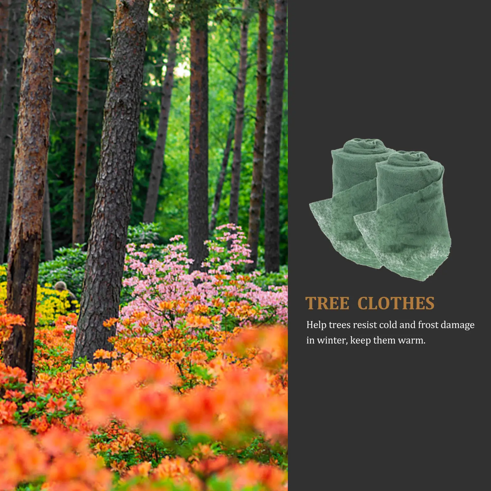 2 Rolls Tree Protector Wrap Premium Breathable Cloth Winter Tree Warm Keeping Cover Frost Sun Blocking Trunk Guard for Fruit