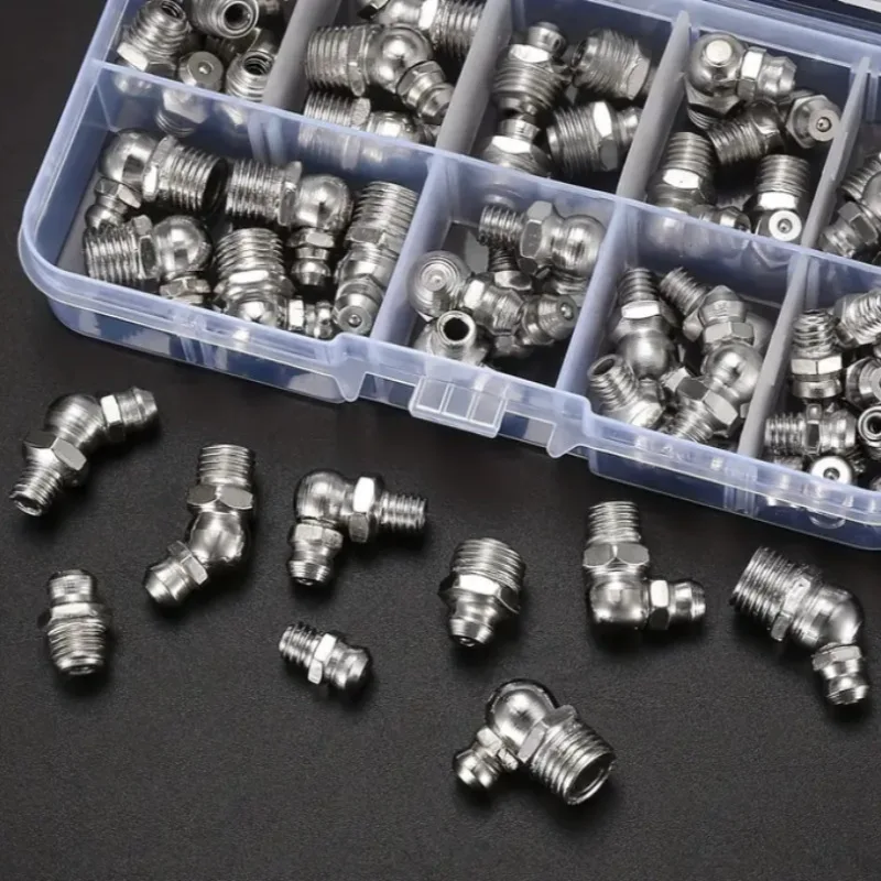 

Набор универсальных прямых и угловых смазочных фитингов M10, M8, M6, 60 шт.