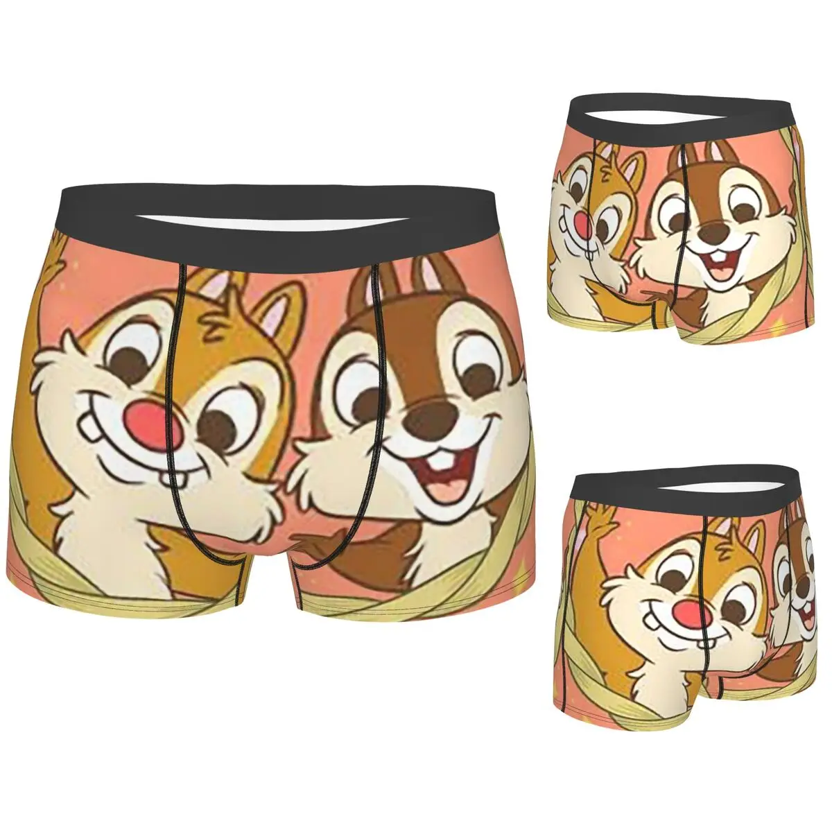 

Трусы-боксеры, шорты, трусики с героями мультфильмов «Чип и Дейл», мужское мягкое нижнее белье для мужчин, подарки бойфренду