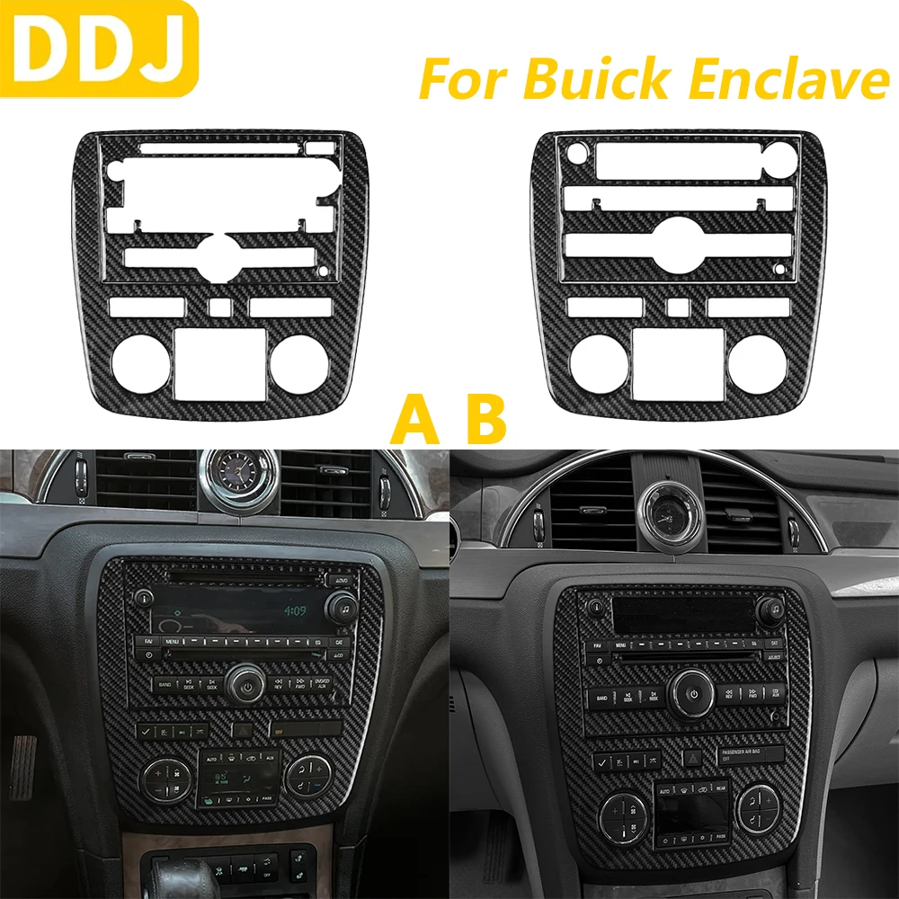 

For Buick Enclave 2008-2012 Carbon Fiber Central Navigation Radio CD Control Panel Trim Set Car Accessories Interior Sticker
