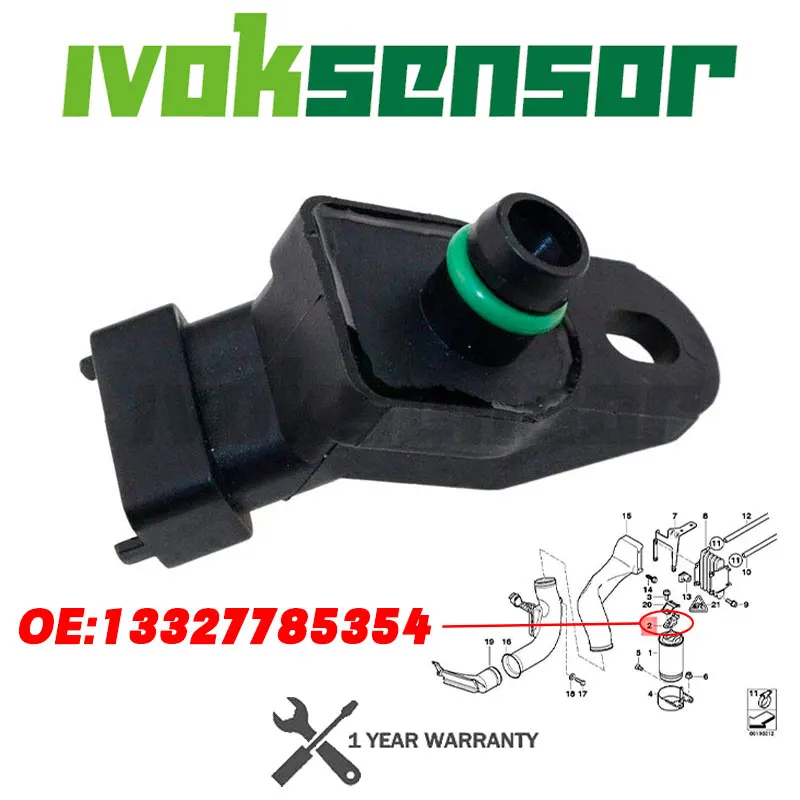 4BAR 4 BAR 13327785354   Para BMW 3 5 330D 330XD 525D 530D X5 3.0 d E39 E46 E53 Sensor MAP de pressão do coletor de admissão 13 32 7 785 354