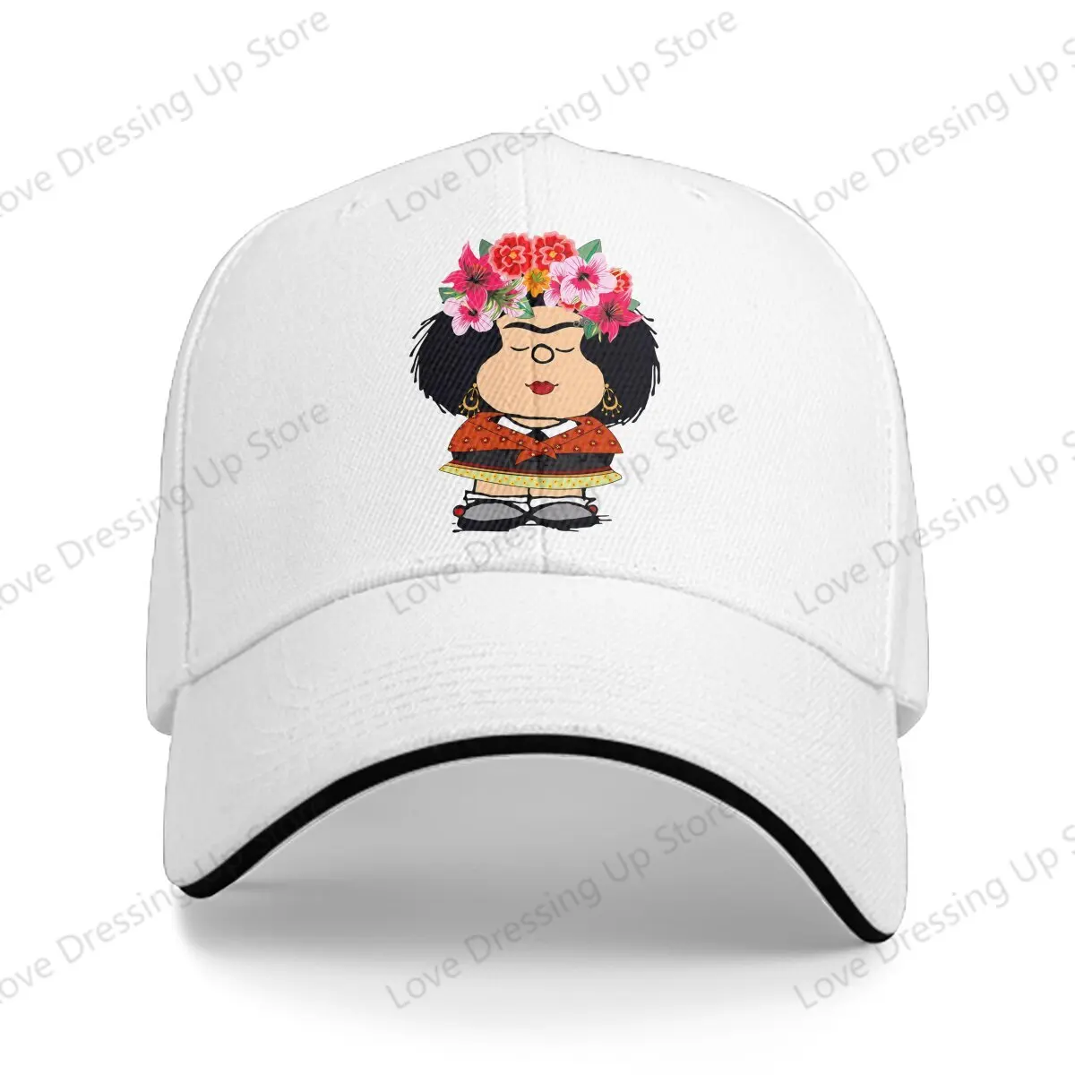 New  Men Women Baseball Caps Mafalda Kahlo Fanart Dad's HatRunning Hats