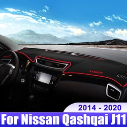 Für Nissan Qashqai J11 2014 2015 2016 2017 2018 2019 2020 Auto Dashboard Abdeckung Dash Matte Sonnenschutz Nicht-slip Pad Zubehör