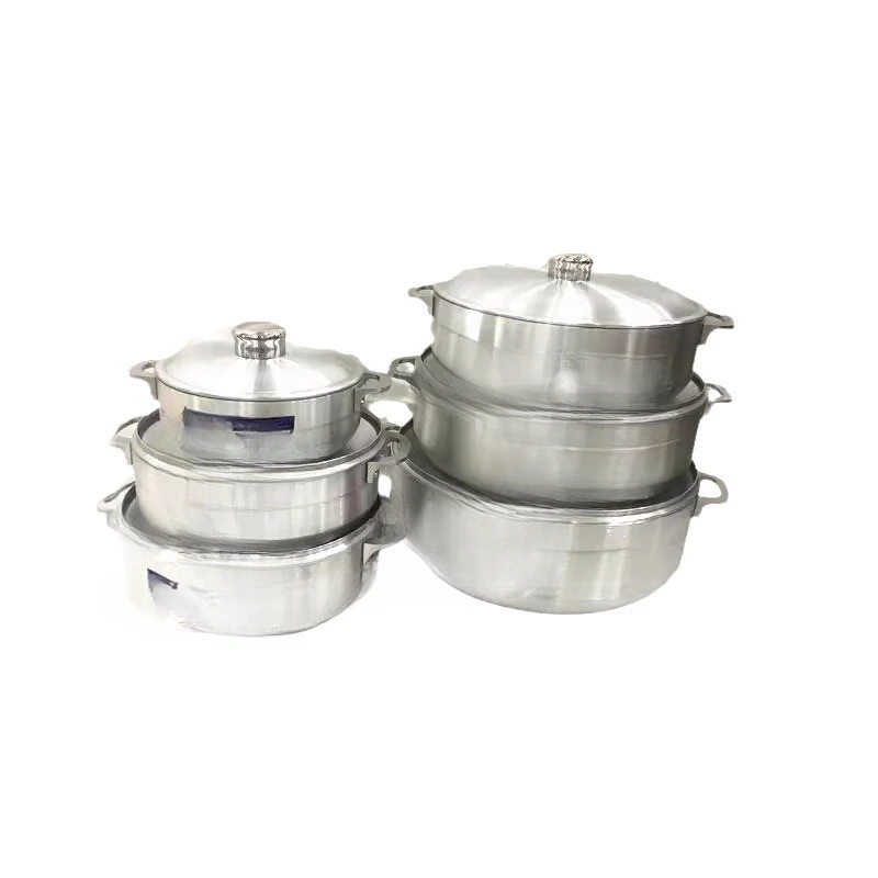 Aluminum pot factory price direct foreign trade set aluminum pot 6pcsPOLISHING COOKWARE