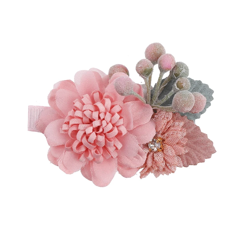 3pcs/set Artificial Flower Hairclip for Baby Handmade Hairpin Little Girl Bride Wedding Party Barrette Princess Hair Accessories