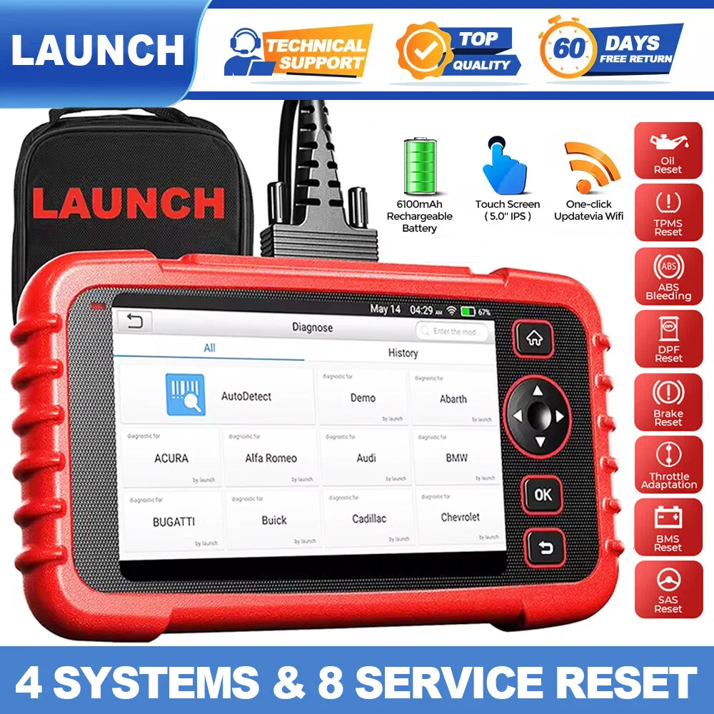 

LAUNCH CRP129i Автомобильный OBD2-считыватель кодов с ЖК-экраном ABS SRS Сканер EPB SAS Сброс масла подушки безопасности OBD 2, автомобильный диагностический инструмент