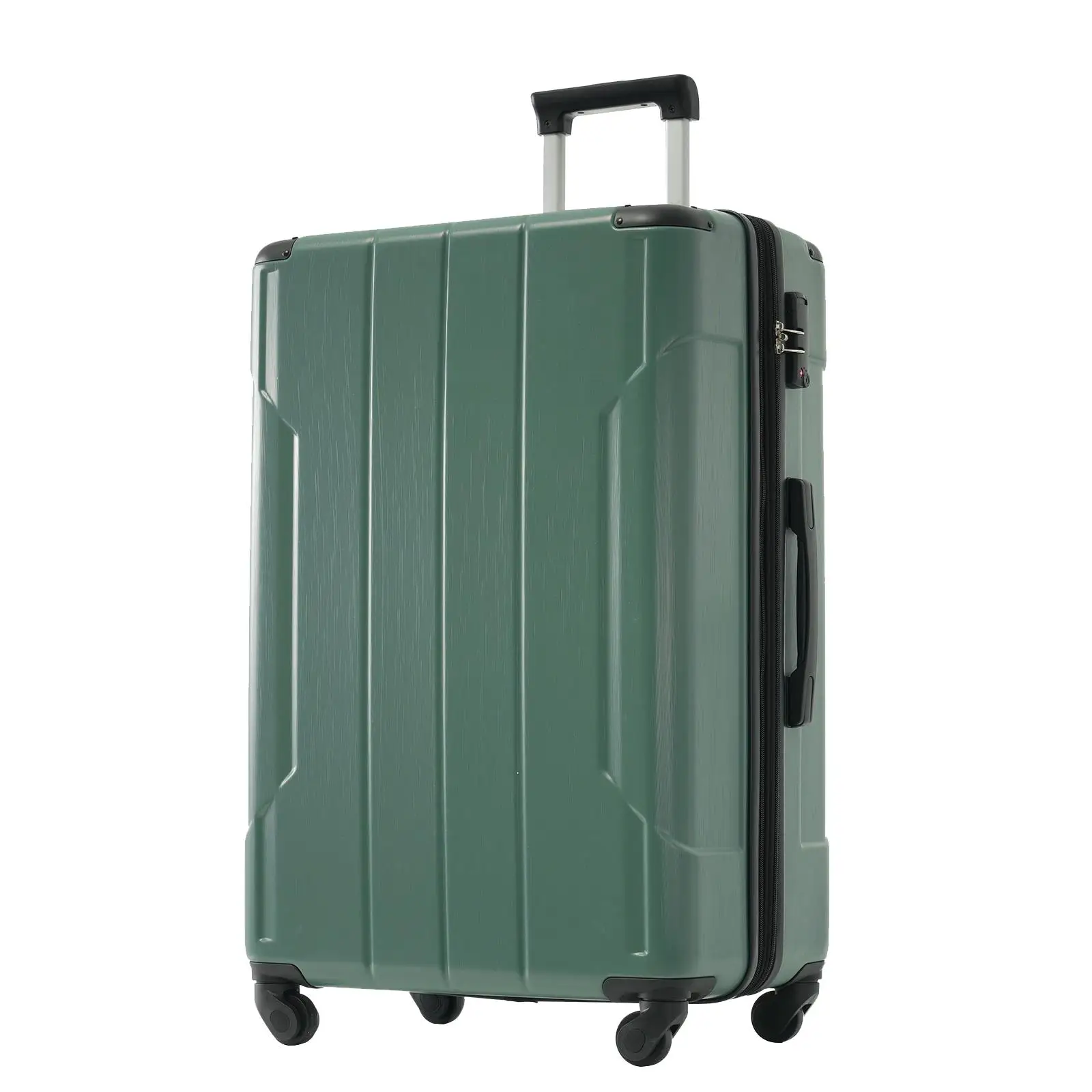 28-Inch Lightweight Durable ABS Hard Shell Luggage with Dual Wheels, Expandable Carry-On Suitcase