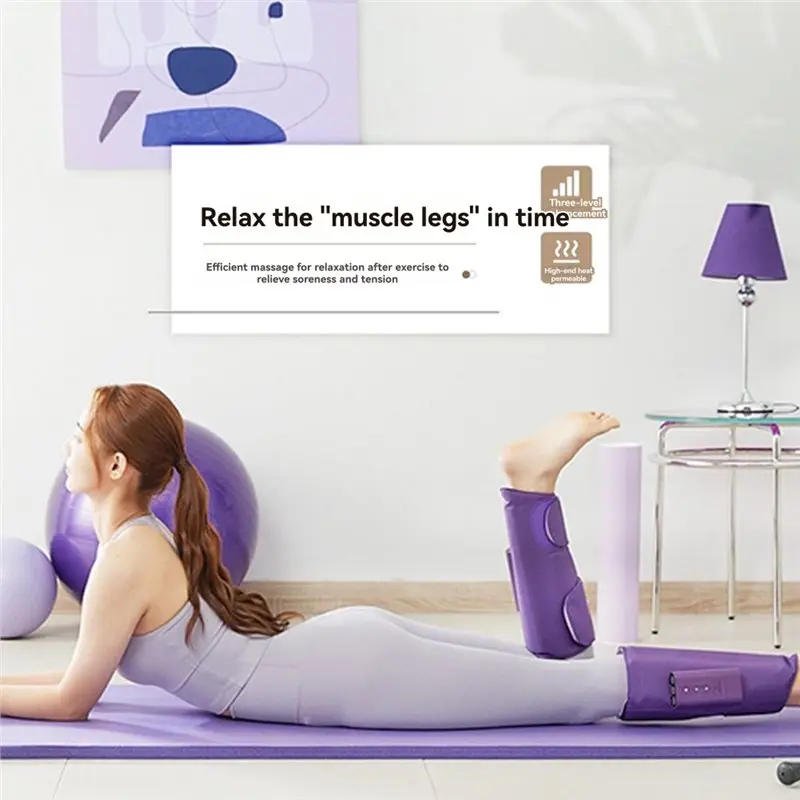 【ESSENTIALS 】Air Compression Leg Massager-Full Wrap Design Featuring Heating Function For Pain Relief& Fatigue Relief Reduction