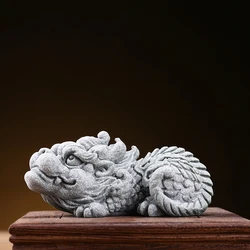 Lying Dragon Cement Ornament Mold Office Desktop Decoration Handicraft gypsum Mold Concrete Handmade Dragon Sculpture molds