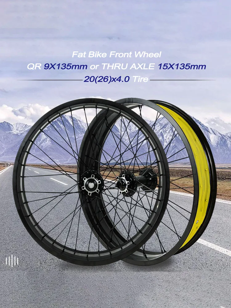AliExpress PASAK Pasak Fat Bike Front Wheel 36 Holes 20X4.0 26X4.0 Inch QR 9X135mm Thru Axle 15x135mm