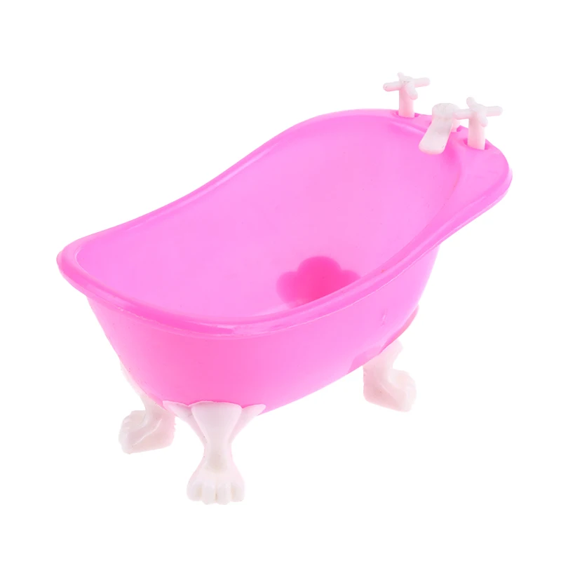 1:12 Dollhouse Miniature Furniture Mini Bathtub Tub Model Toy Simulation Bathroom Accessories Kids Pretend Doll House Decor Toy