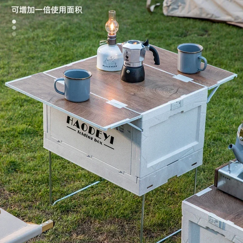 

Camping Storage Box Table Folding Camping Picnic Automobile Storage Box for Car