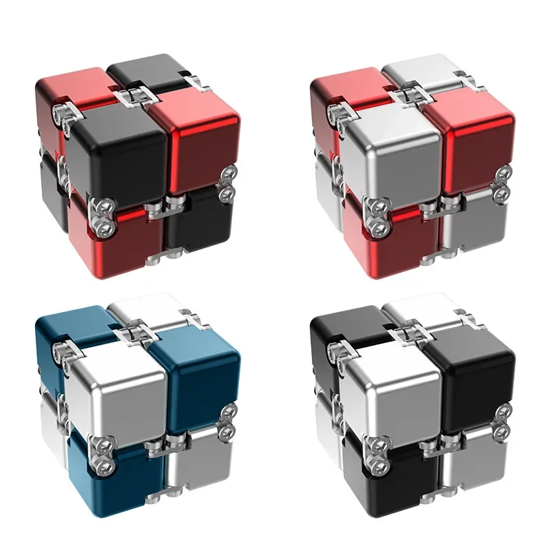 Metal Infinity Cube Stress Relief DIY Magic Cube New Disassembled Assembled Block Fidget Toys for Adults Kids Anti Anxiety