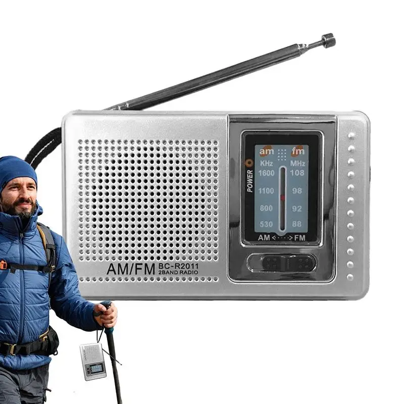 Radio FM Radio de voyage alimentée par batterie prise casque AM FM lecteur stéréo pour Camping voyage survie en plein air Tornado