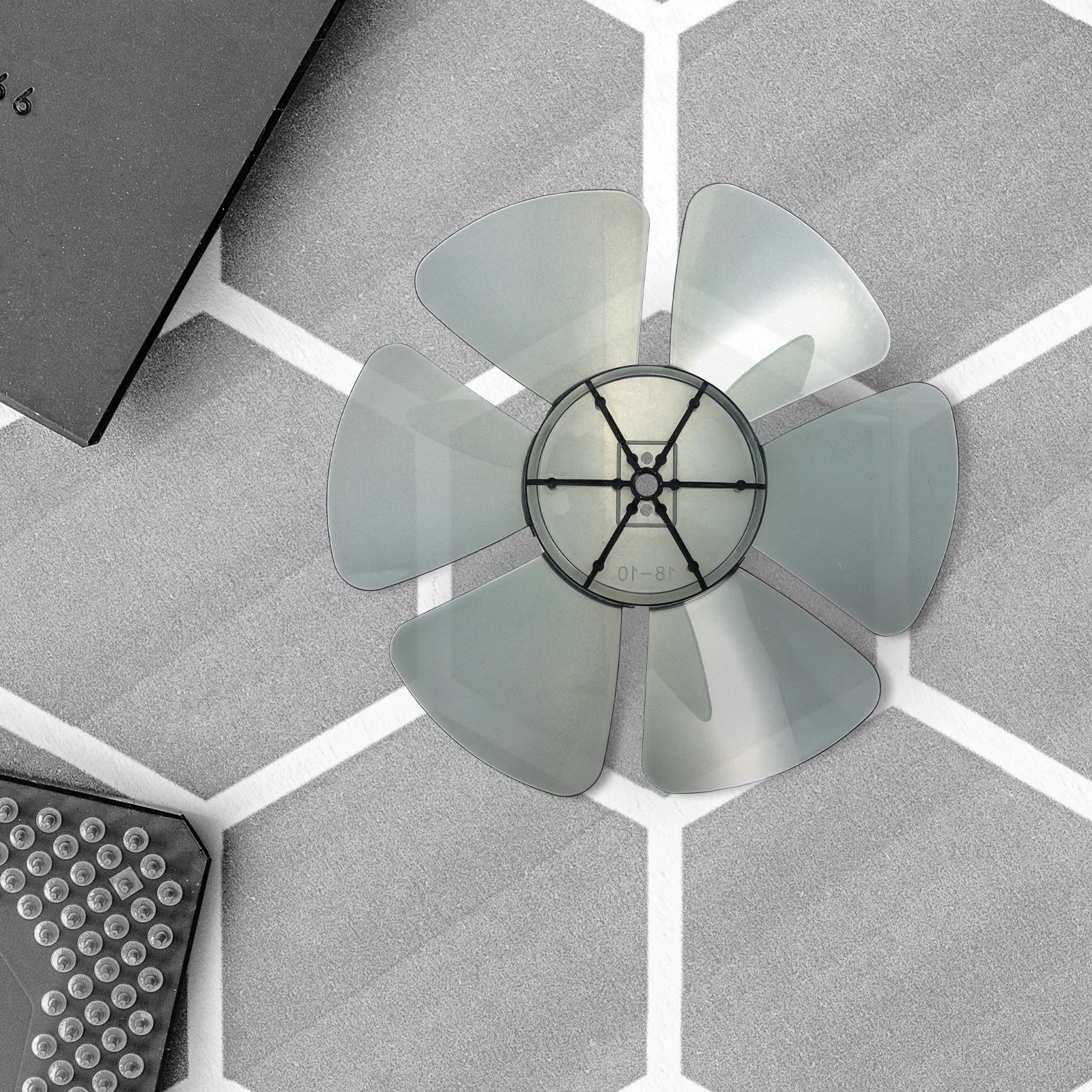 

10 Inch 6 Blade Blades Replacement Black Transparent Plastic Easy Install Table Standing Floor Fan Accessories Household
