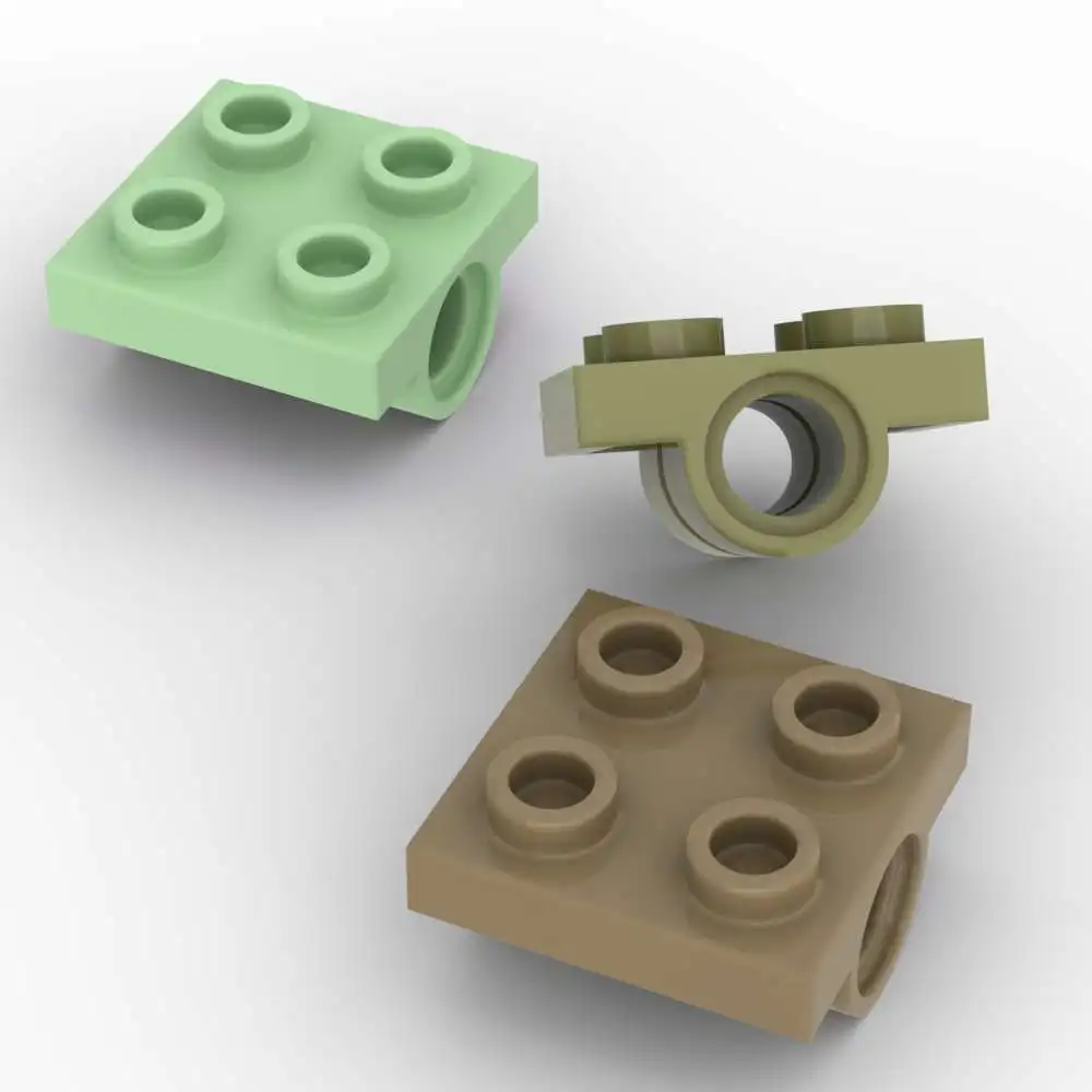 

MOC, 10 шт., 2817, сменный кирпич, модифицированный 2x2 с отверстиями для булавок, строительные блоки, игрушка для раздачи, подарок на праздник для взрослых и мальчиков