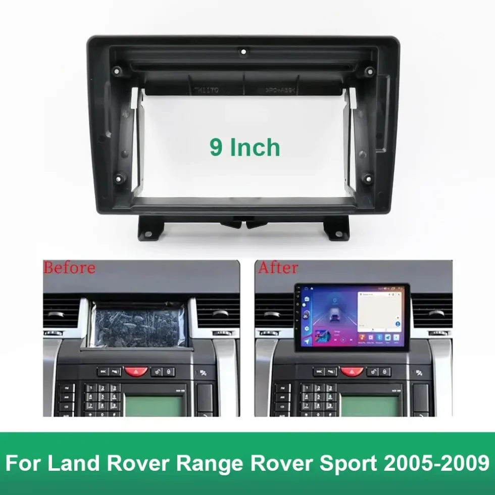 

Автомобильная аудиосистема, лицевая панель, 9-дюймовый адаптер, Android-радио, комплект панели для Land Rover Range Rover Sport 2005-2009