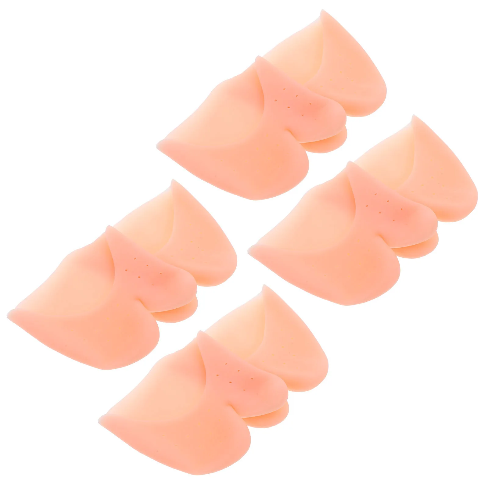 

5pcs Silicone Ballet Toe Pads Skin Color Soft Forefoot Cushion For Pointe Shoes Pain Relief Dance Protector Lightweight