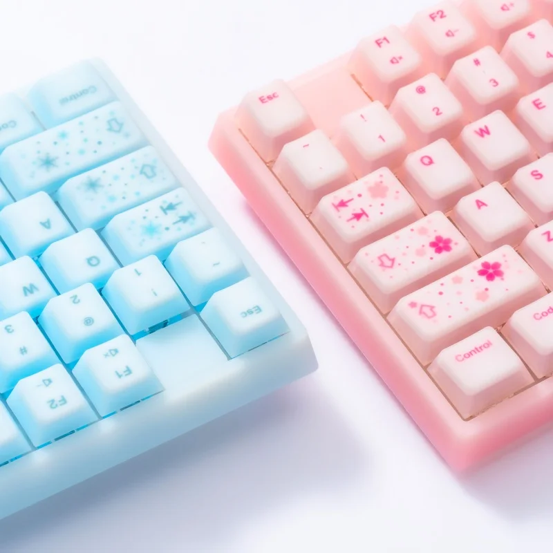 New Ipi Full-Key Silicone Ponor87 With Soft Key Cap Transparent Light Mechanical Keyboard With Light Position Birthday Gift