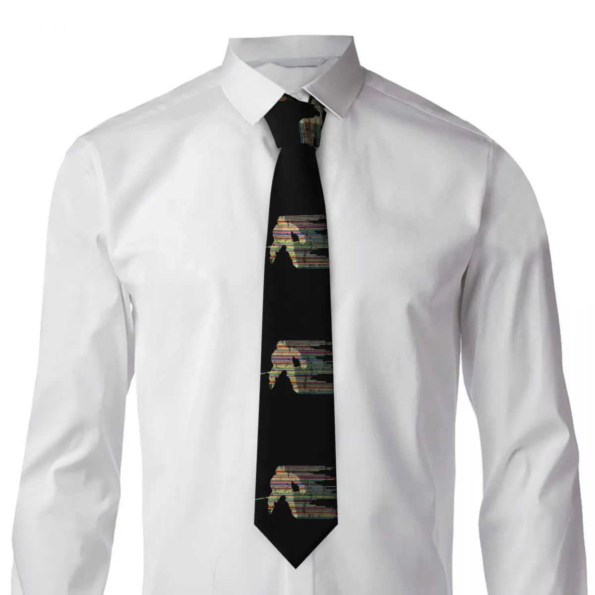 Ice Hockey Player Winter Sports Skater Gift Necktie for Men Silk Polyester Slim Neck Ties Party Suits Tie Classic Gravatas