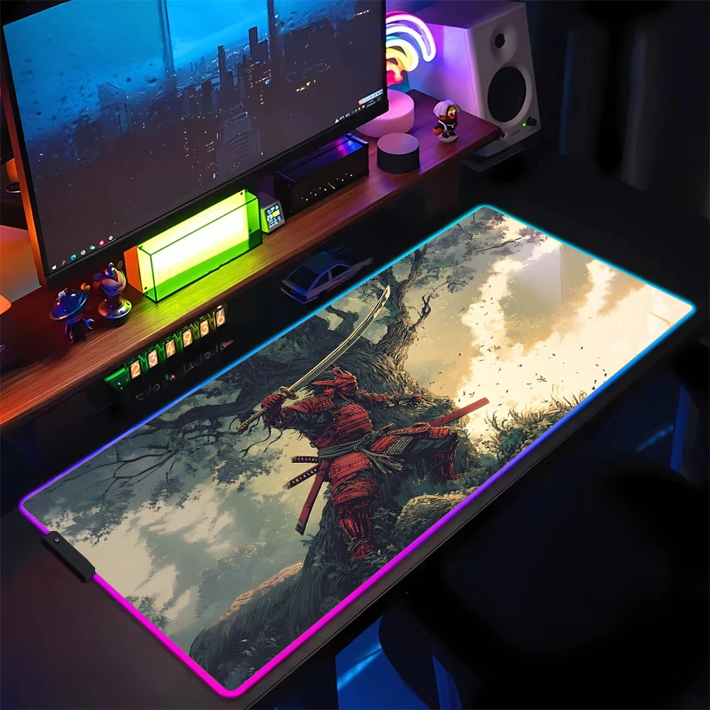 

XXL RGB LED Glow Gaming mouse pad large size rubber non-slip table mat tracking accuracy increased by 30% FPS/MOBA dedicated