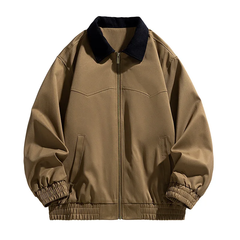 

Amekaji American Men Jacket Retro Style Quality Multi-color Japanese Street Jacket Fashion Zipper Simple Style Casual Outerwear