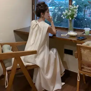 2025 verão vestido de maternidade sem mangas estilo chinês elegante mulher grávida vestido plissado longo solto vestido de festa de gravidez arco 10 principais vendas pregnant qipao - №4