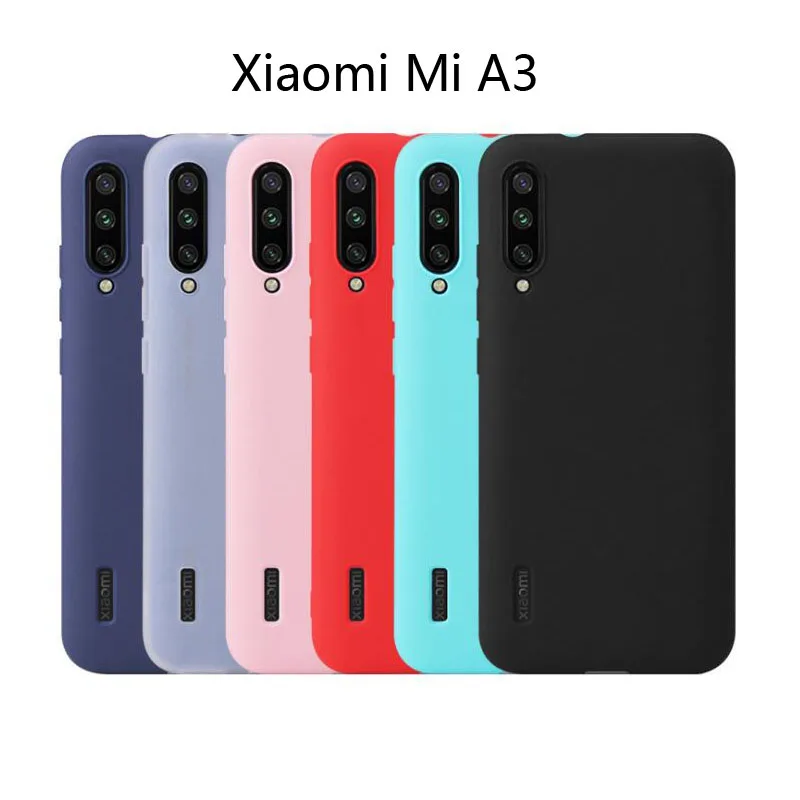 Candy case For Xiaomi Mi A3 Matte Silicone soft Back Cover For Xiaomi Mi A3 Back Cover Xiaomi MiA3 Protect Skin Silicon case