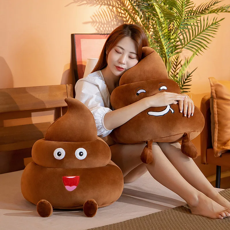 

Funny Plush Pillow Super Poop Soft Toy Cute Face Expression Shit Doll Poop Stuffed Toy for Children Birthday Christmas Gift