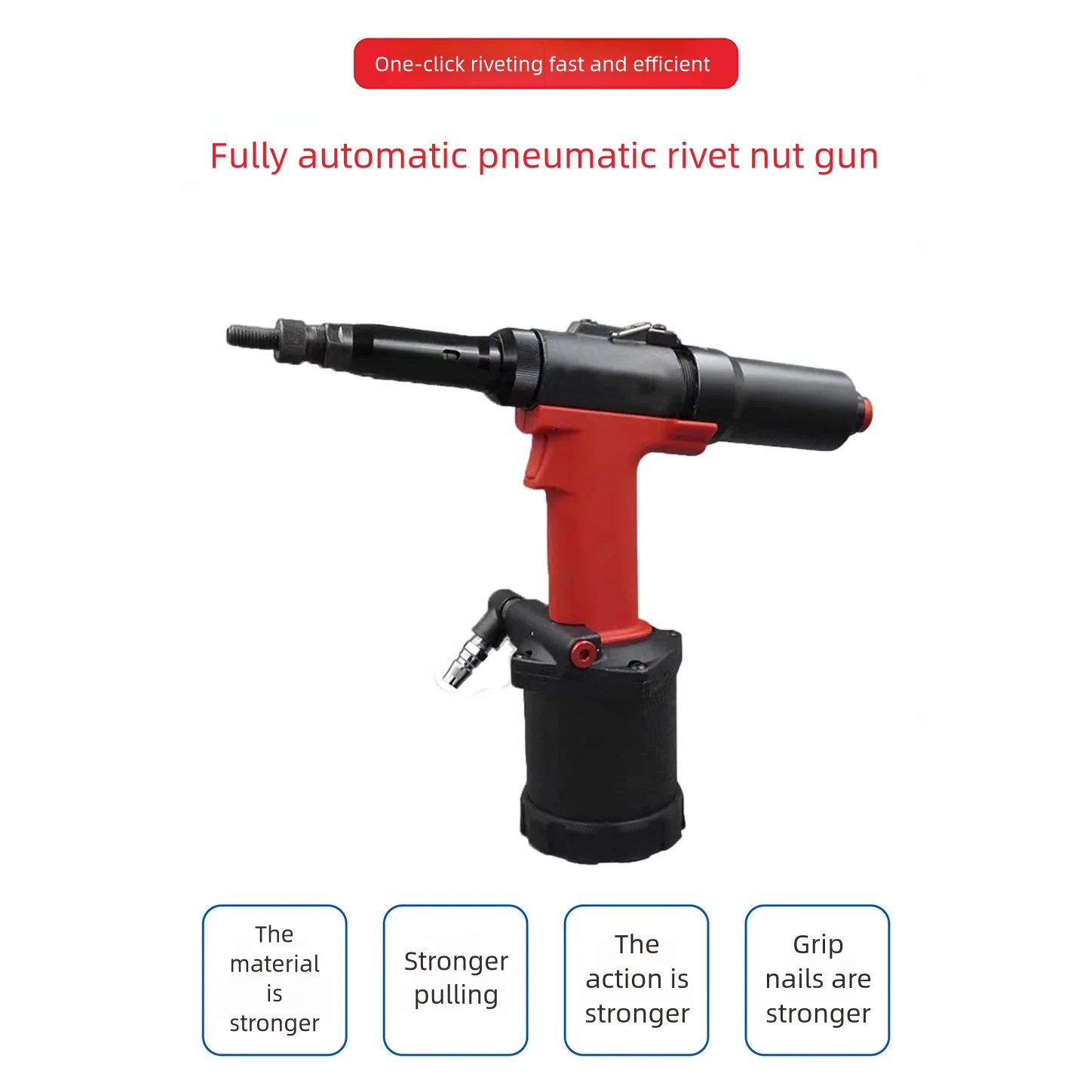 AhuHardware Pneumatic Rivet Nut Gun SN875A Rivet Cap Gun Automatic Stainless Steel Ram Gun Industrial-Grade Pneumatic Tool