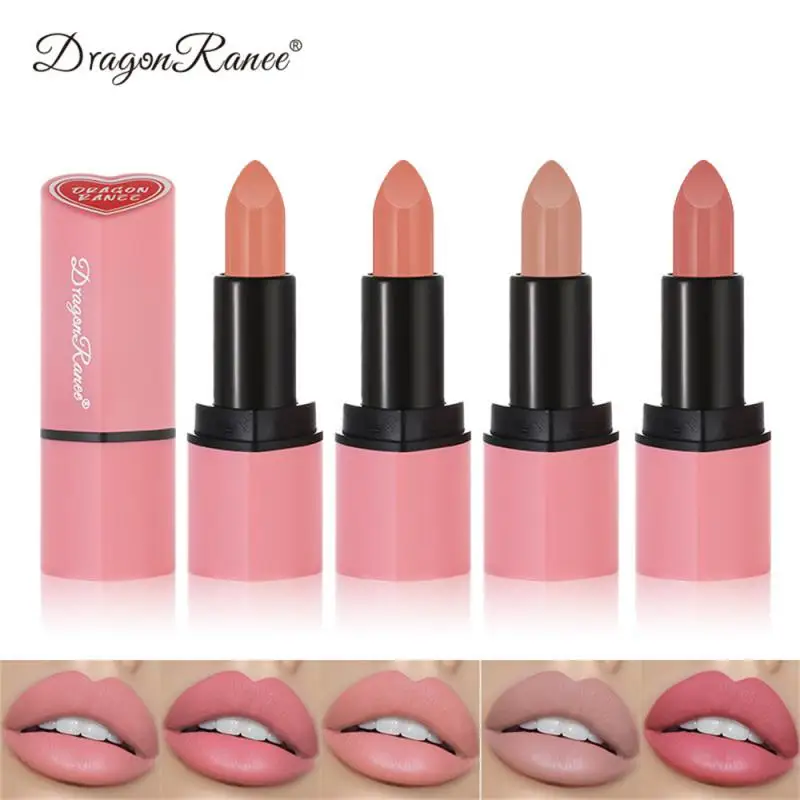 1 ~ 4 pz velluto opaco rossetto duraturo carino rossetto trucco labbra rosso tinta impermeabile multicolore antiaderente tazza cosmetici