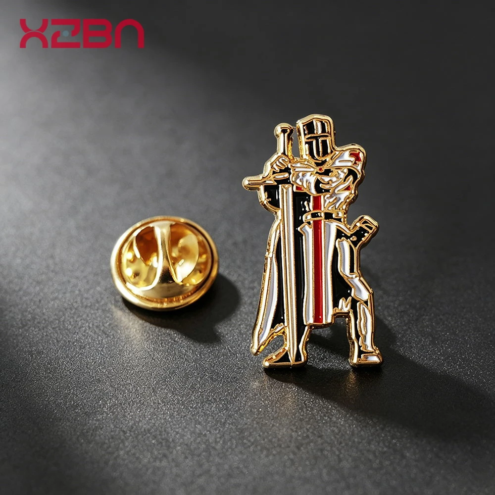 Masonic Lapel Pins Badge Mason Freemason Compass And Square God of Eye Gold Plated Knight Templar Knight Identity Brooches