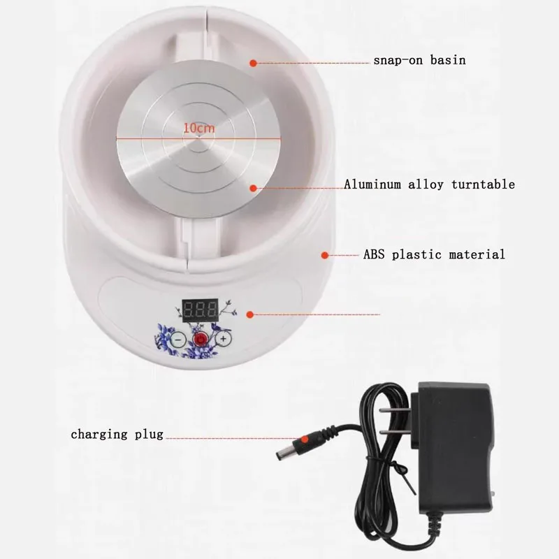 Mini digital display fingertip clay machine children's educational DIY mini ceramic vase clay shaping pottery tool