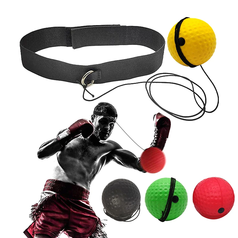 Boxing Speed Ball Head-mounted PU Punch Ball MMA Sanda Training Hand Eye Reaction Gym Sandbag Muay Thai Boxeo Fitness Equipment