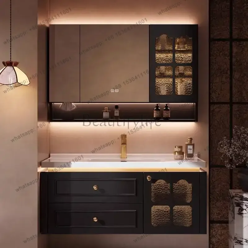 Modern Door Bathroom Cabinet Waterproof Luxury Accessories Sink Bathroom Cabinet Shelf Small Meuble Salle De Bain Furniture